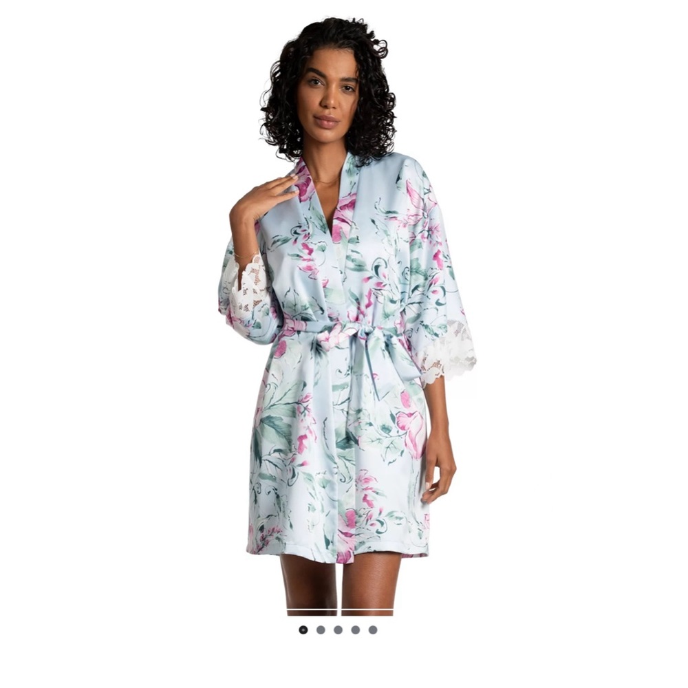 Lilac + London Satin Chemise with Robe